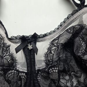 Wacoal 855186 34G Black Retro Chic Full Figure Underwire Lace Bra